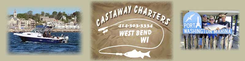 Cast-A-Way Charters of West Bend, WI logo banner